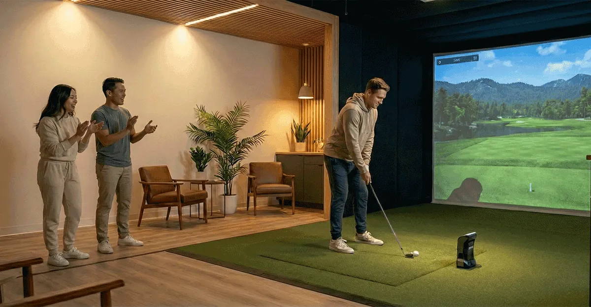 Indoor golf is beginner friendly